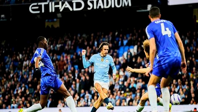 曼城中场球员在比赛中创造了新的进球记录